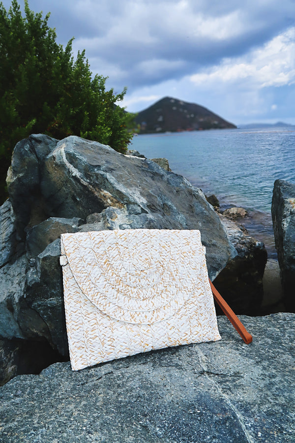 Poeiva Causal Beach Handmade Straw Bag